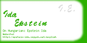 ida epstein business card